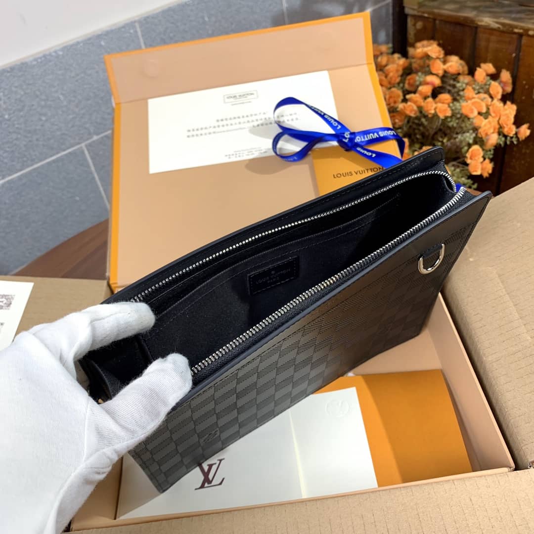 L0vis Vvtt0n Damier Graphite Standing Pouch Replica Black N60448