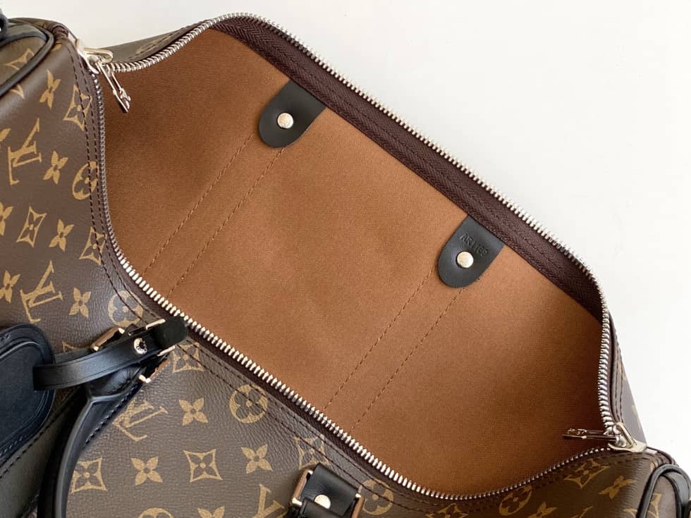 LV Duffle Bag Replica Monogram Keepall Bandouliere 45 Boston Bag Brown M41418