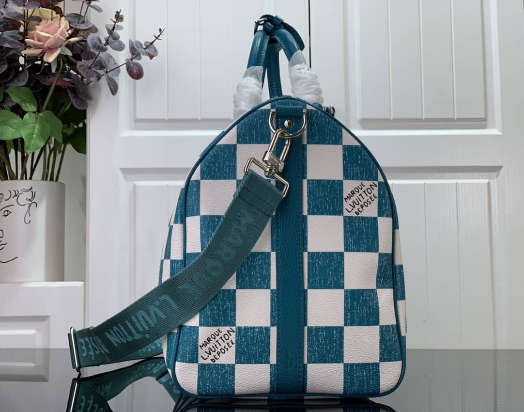 L0vis Vvtt0n Keepall Bandoulière 45 Virgil Abloh Bag Replica Green N80404