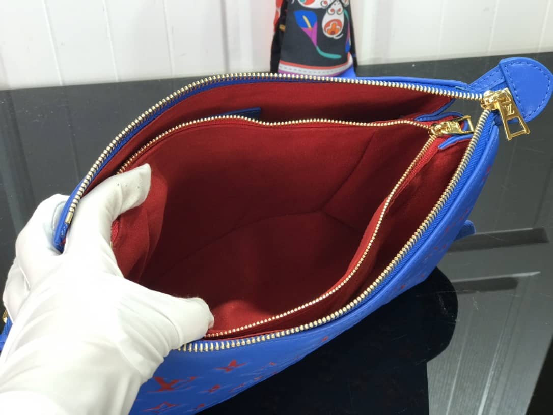 L0vis Vvtt0n Embossed Lambskin Coussin PM Replica Bag Blue M58628