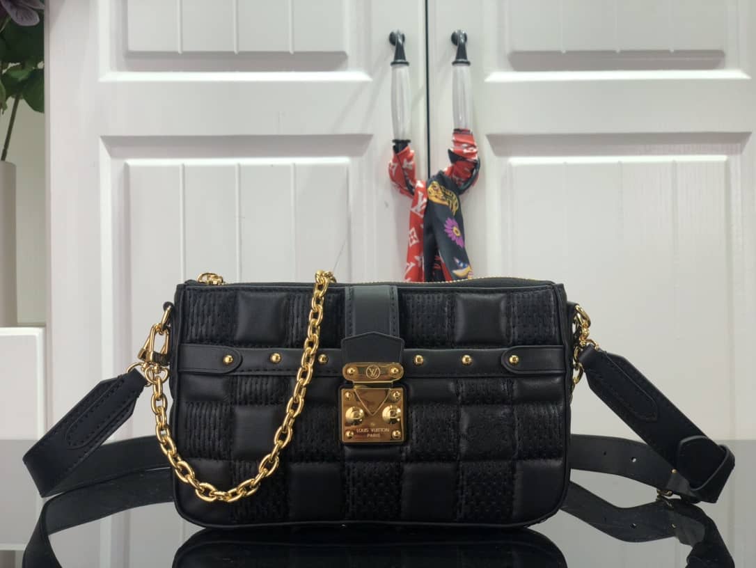 L0vis Vvtt0n Pochette Troca Replica Shoulder Bag Black M59046