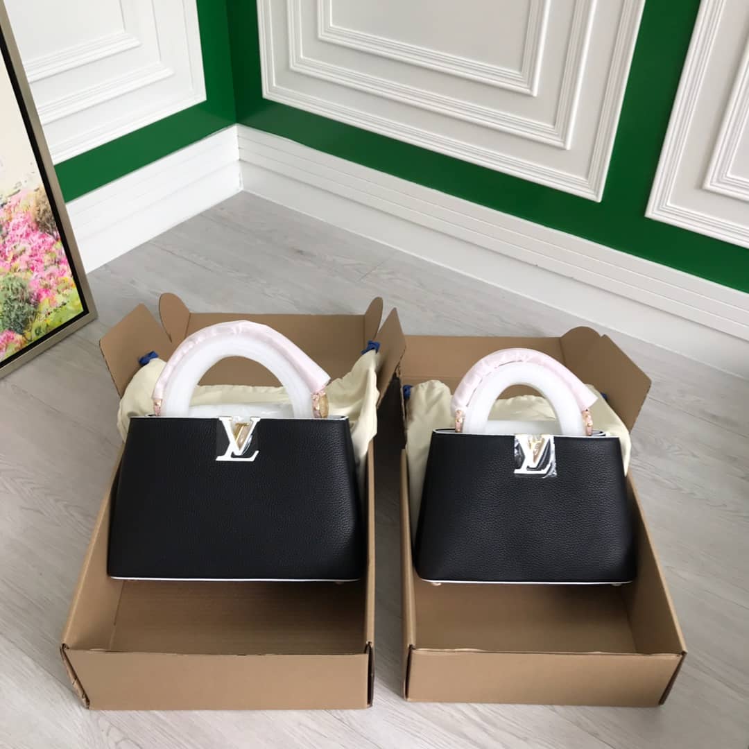 L0vis Vvtt0n Capucines PM Taurillon Bag Replica Black M52988