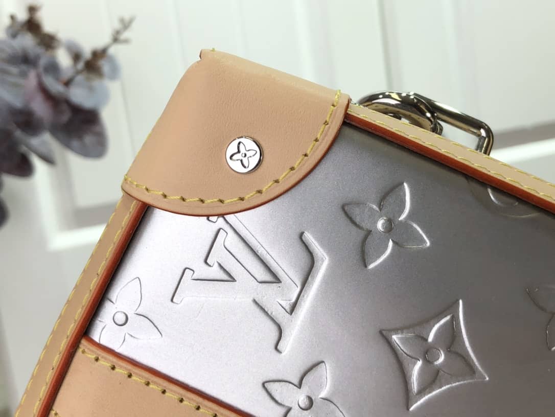 L0vis Vvtt0n Soft Trunk Monogram Mirror Coated Canvas Replica Bag Silver M45880