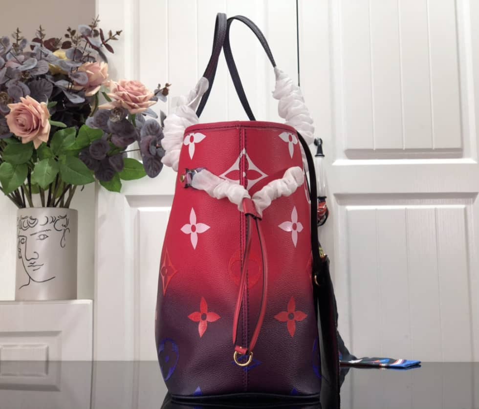 L0vis Vvtt0n Neverfull Dupe Leather Midnight Fuchsia M20511