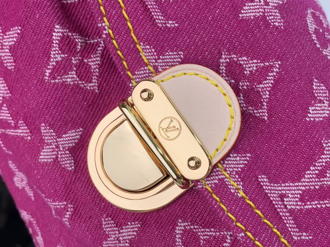 L0vis Vvtt0n Monogram Denim Mini Pleaty Replica Shoulder Bag Pink M95050