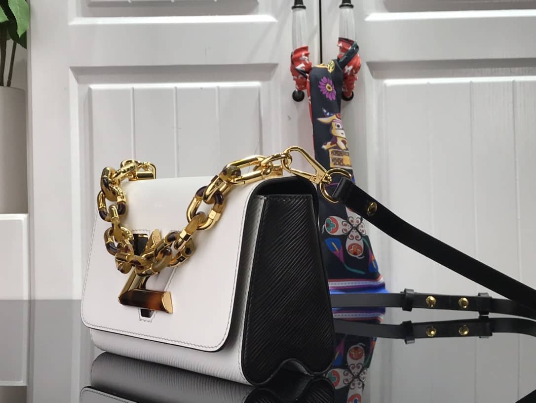 L0vis Vvtt0n Monogram 2Way Leather Twist Replica Handbag White M58526