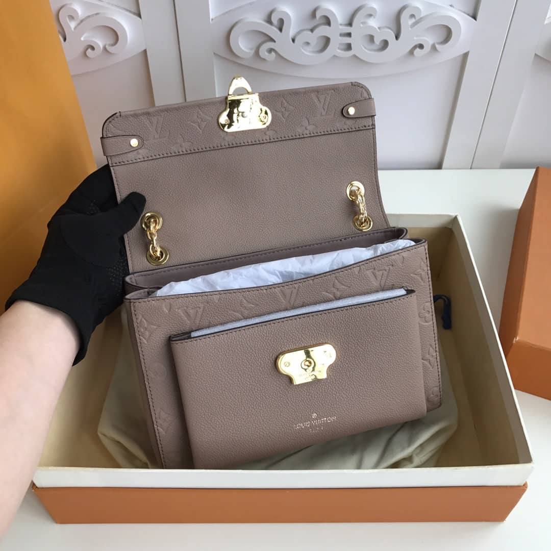 L0vis Vvtt0n Monogram Empreinte Vavin PM Chain Replica Shoulder Bag Apricot M44151