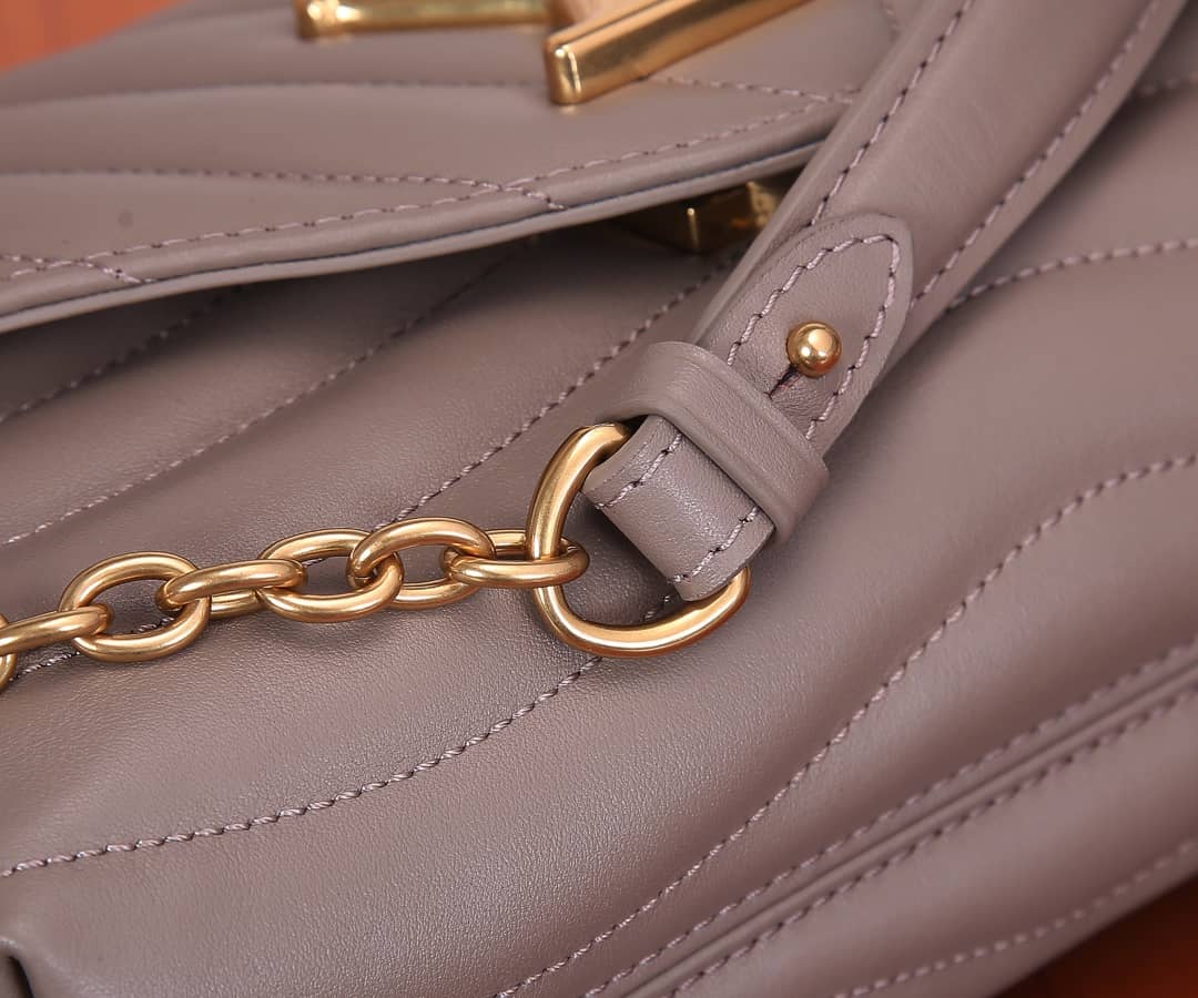 L0vis Vvtt0n New Wave Chain Leather Replica Shoulder Bag Purple M58550