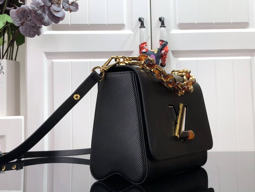 L0vis Vvtt0n Monogram 2Way Leather Twist Replica Handbag Black M58526