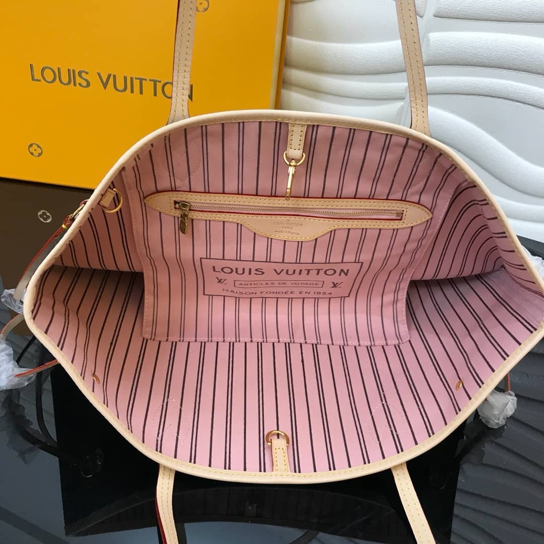 L0vis Vvtt0n Monogram Neverfull MM Bag Replica Pink M40995