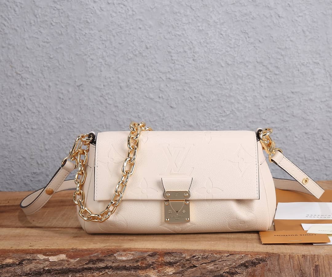 L0vis Vvtt0n Favorite Monogram Empreinte Leather Replica Shoulder Bag White M45813