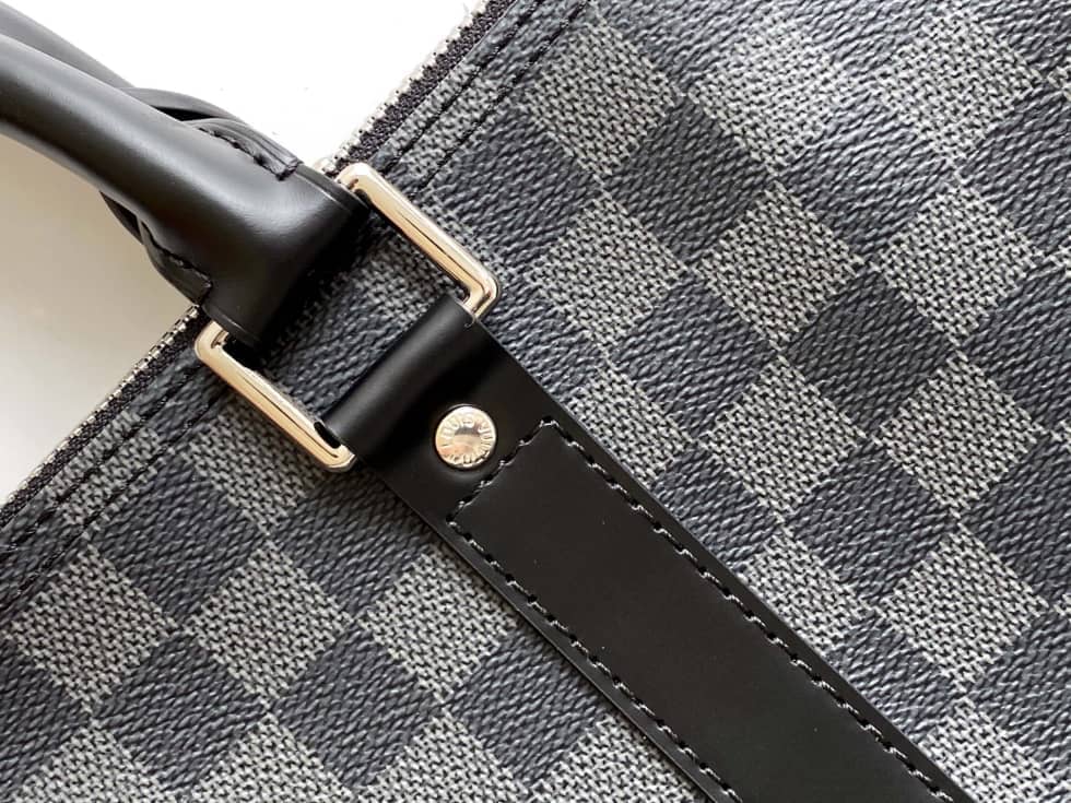 LV Duffle Bag Replica Keepall Bandouliere Damier Graphite 55 Black