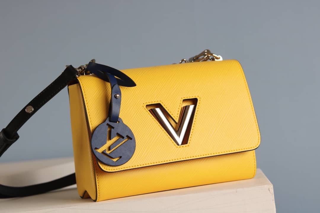 LV Tote Dupe Twist MM Crossbody Bag Replica Yellow M50305