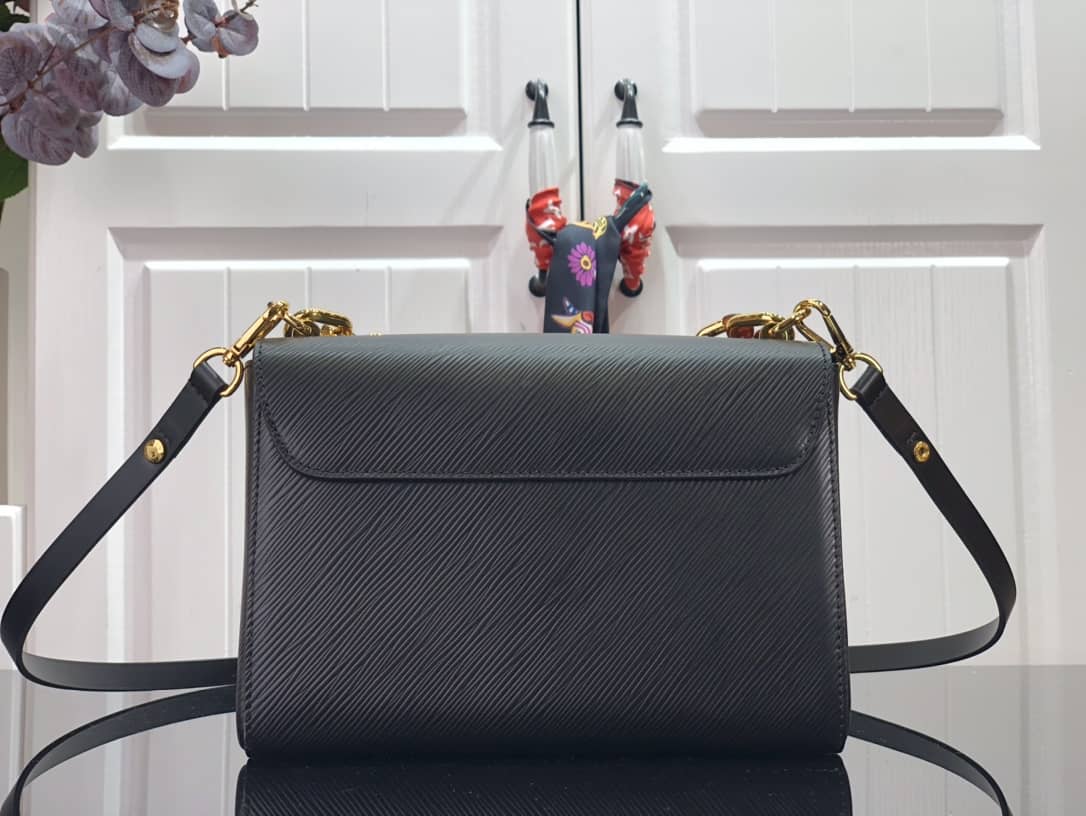 L0vis Vvtt0n Monogram 2Way Leather Twist Replica Handbag Black M58526