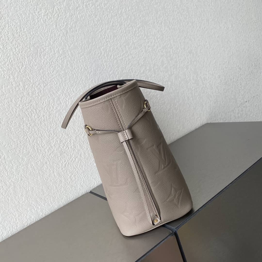 L0vis Vvtt0n Neverfull Dupe MM Monogram Empreinte Leather Bag Replica Gray M45685