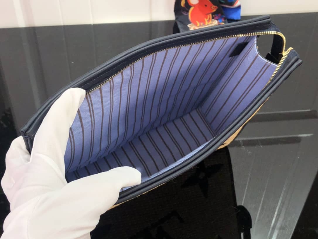 L0vis Vvtt0n Monogram Giant Raffia Toiletry 26 Cosmetic Bag Replica Apricot