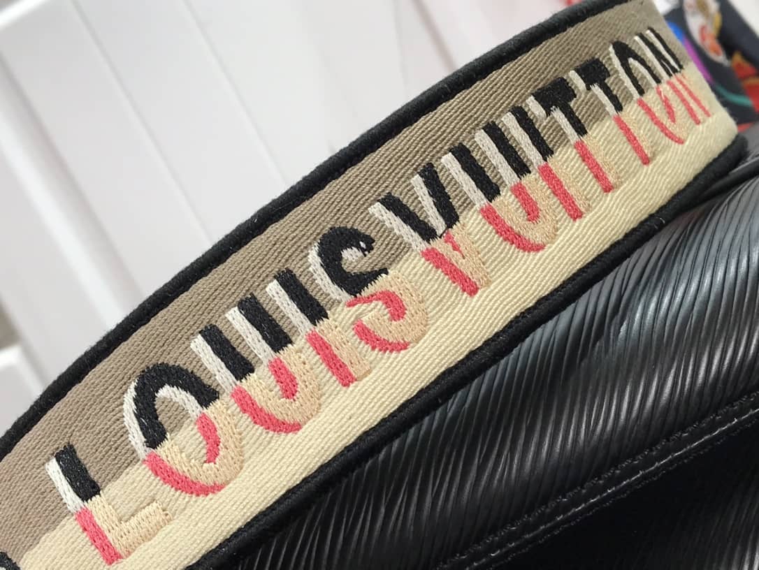 L0vis Vvtt0n Twist MM Golden Lock Handle Epi Leather Replica Crossbody Bag Black M57506