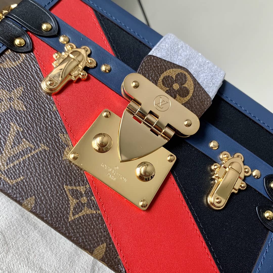 L0vis Vvtt0n Petite Malle Diagonal Stripes Monogram Canvas Replica Trunk M55437