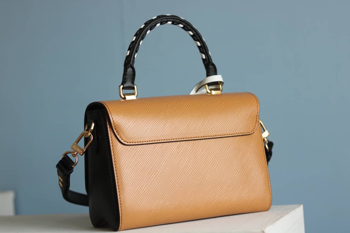 L0vis Vvtt0n Textured Epi Leather Twist Series Bag Brown