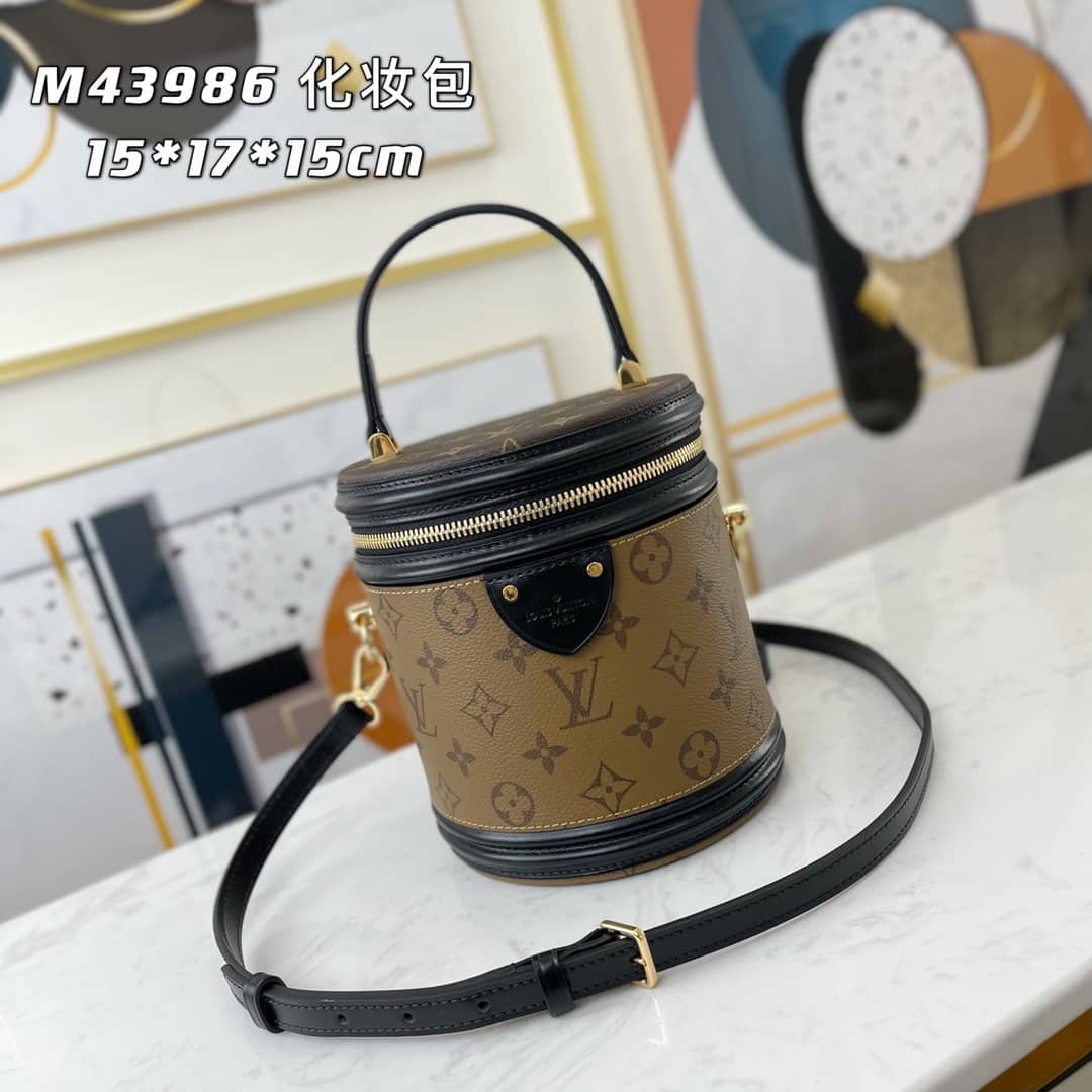 L0vis Vvtt0n Cannes Monogram Reverse Womens Vanity Bag Replica Yellow M43986