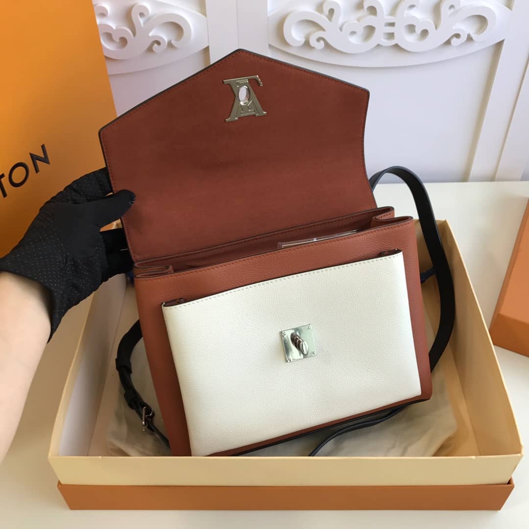 L0vis Vvtt0n MyLockMe Satchel 2way Leather Grain Bag Replica M54849