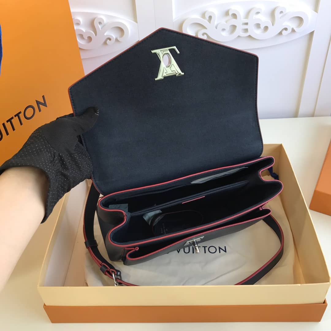 L0vis Vvtt0n MyLockMe 2way Leather Grain Replica Satchel Black M54849