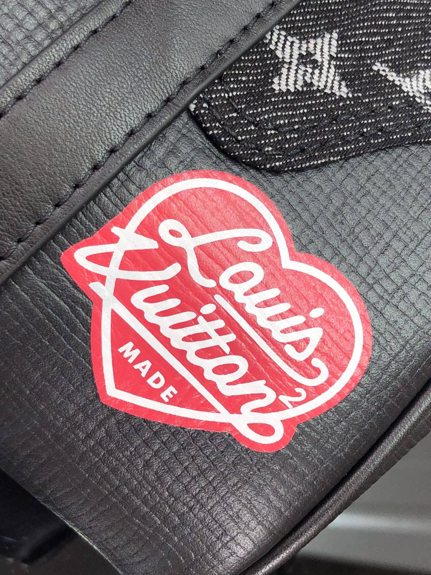 L0vis Vvtt0n x Nigo Keepall XS Leather Monogram Replica Bag Black M81010