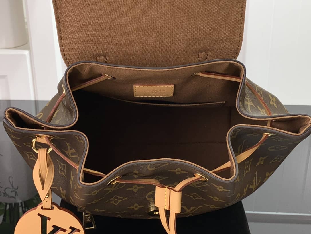 L0vis Vvtt0n Ann Platt Montsouris PM Noir Leather Replica Backpack Brown M45205