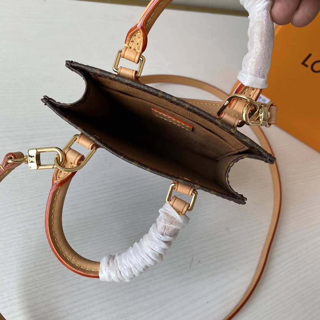 L0vis Vvtt0n Monogram Petit Sac Plat 2Way Replica Shoulder Bag Brown M69442