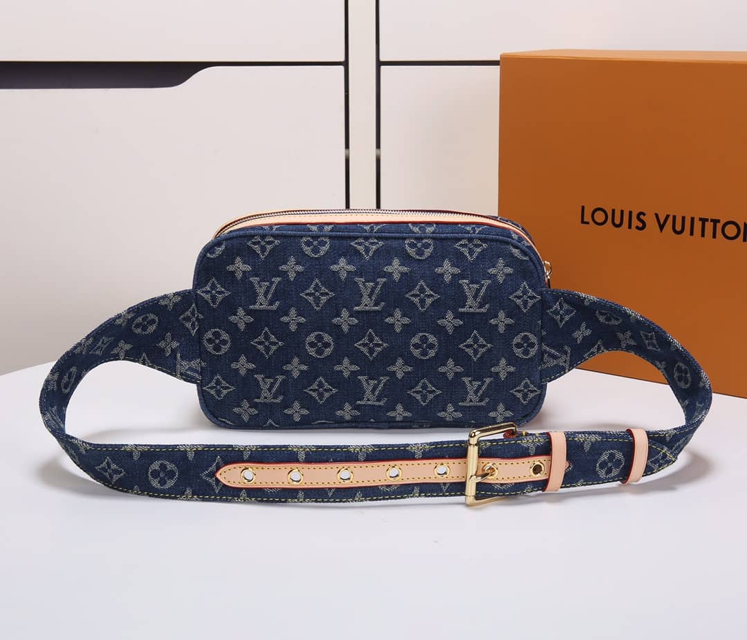 LV Bum Bag Dupe Monogram Denim  M44466