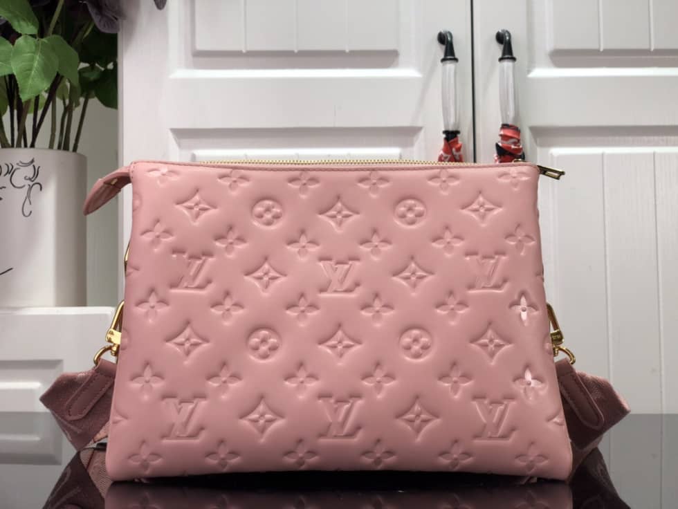 L0vis Vvtt0n Embossed Lambskin Coussin PM Pink M58628 Replica Shoulder Bag