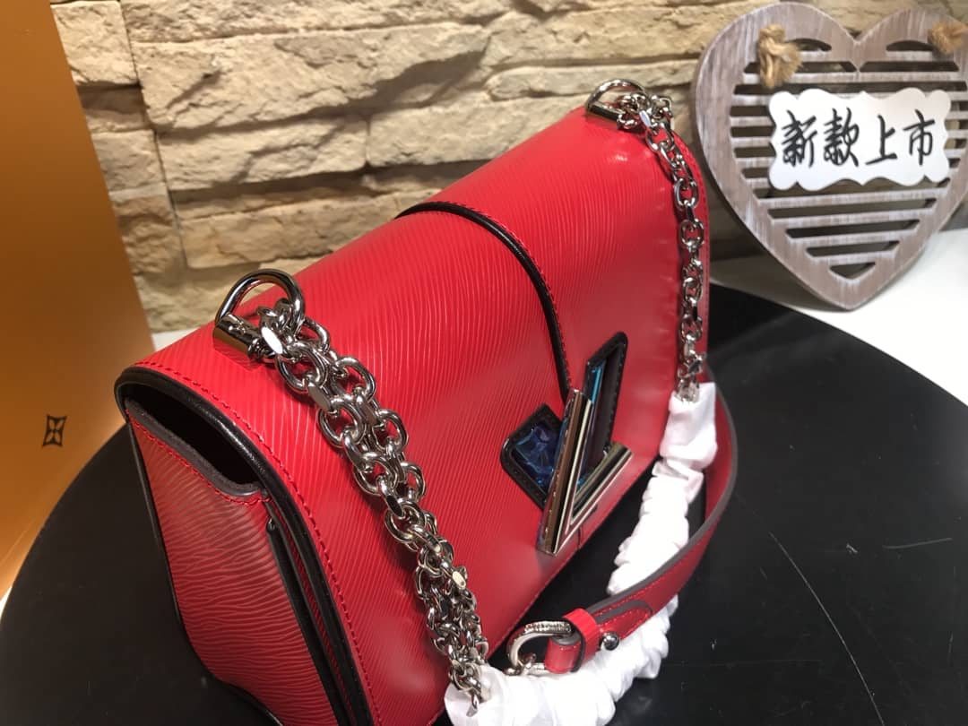 L0vis Vvtt0n Replica Bags Twist PM Epi Leather Replicas Handbag Red