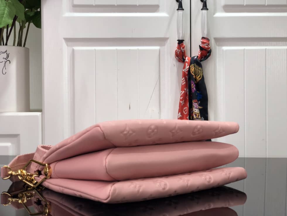 L0vis Vvtt0n Embossed Lambskin Coussin PM Pink M58628 Replica Shoulder Bag