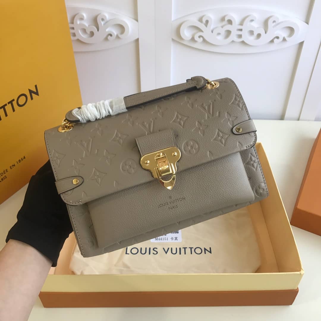 L0vis Vvtt0n Monogram Empreinte Vavin PM Chain Replica Shoulder Bag Khaki M44151