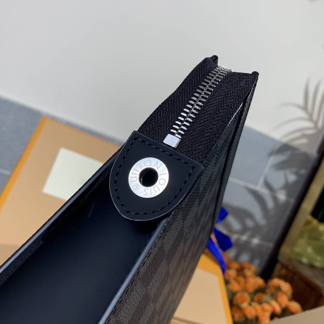 L0vis Vvtt0n Pochette Voyage MM Damier Coated Canvas Clutch Replica N41696