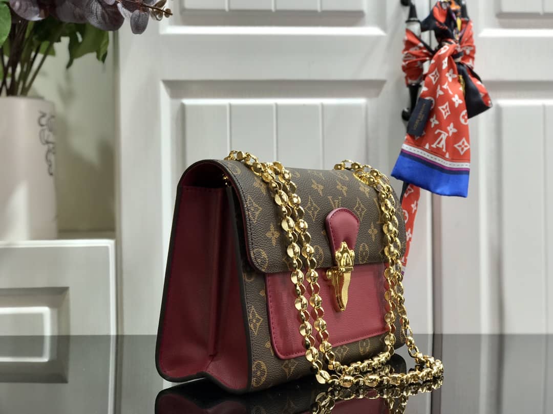 L0vis Vvtt0n Monogram Canvas Victoire Chain Bag Replica Purple M41731