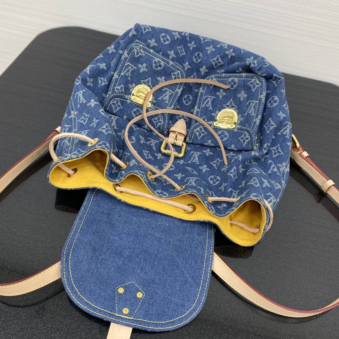 LV Backpack Replica Sac A Dos GM Blue Denim M95056