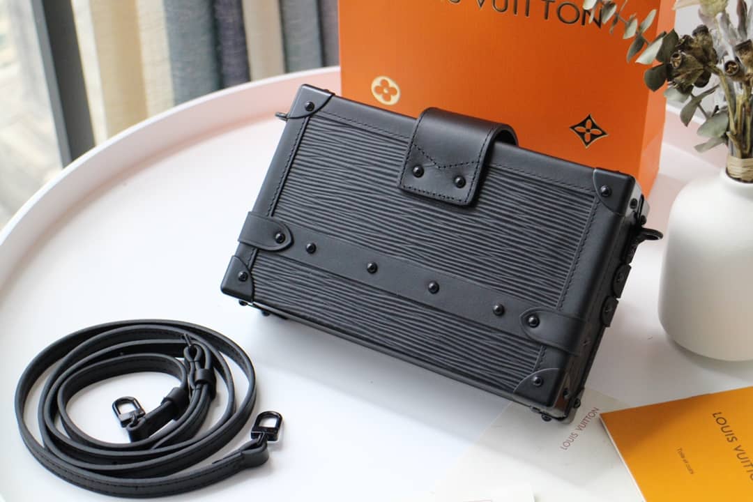 L0vis Vvtt0n Petite Malle Monogram Canvas Replica Bag Black M40273