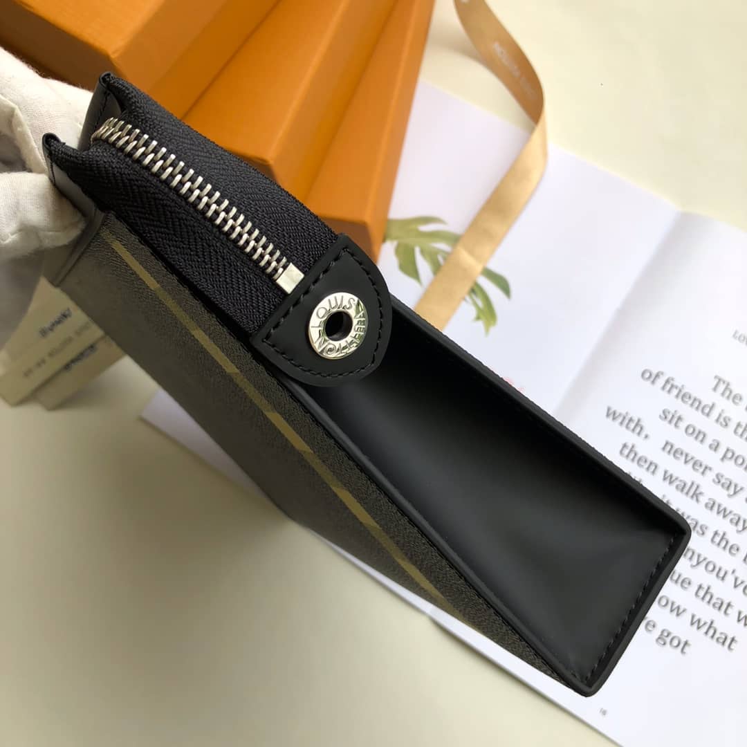 L0vis Vvtt0n Stripe Replica Pochette Voyage MM Damier Graphite Yellow N60107