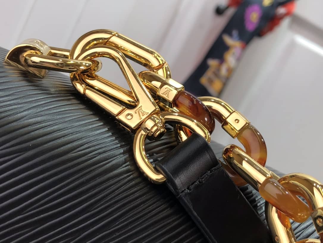 L0vis Vvtt0n Monogram 2Way Leather Twist Replica Handbag Black M58526