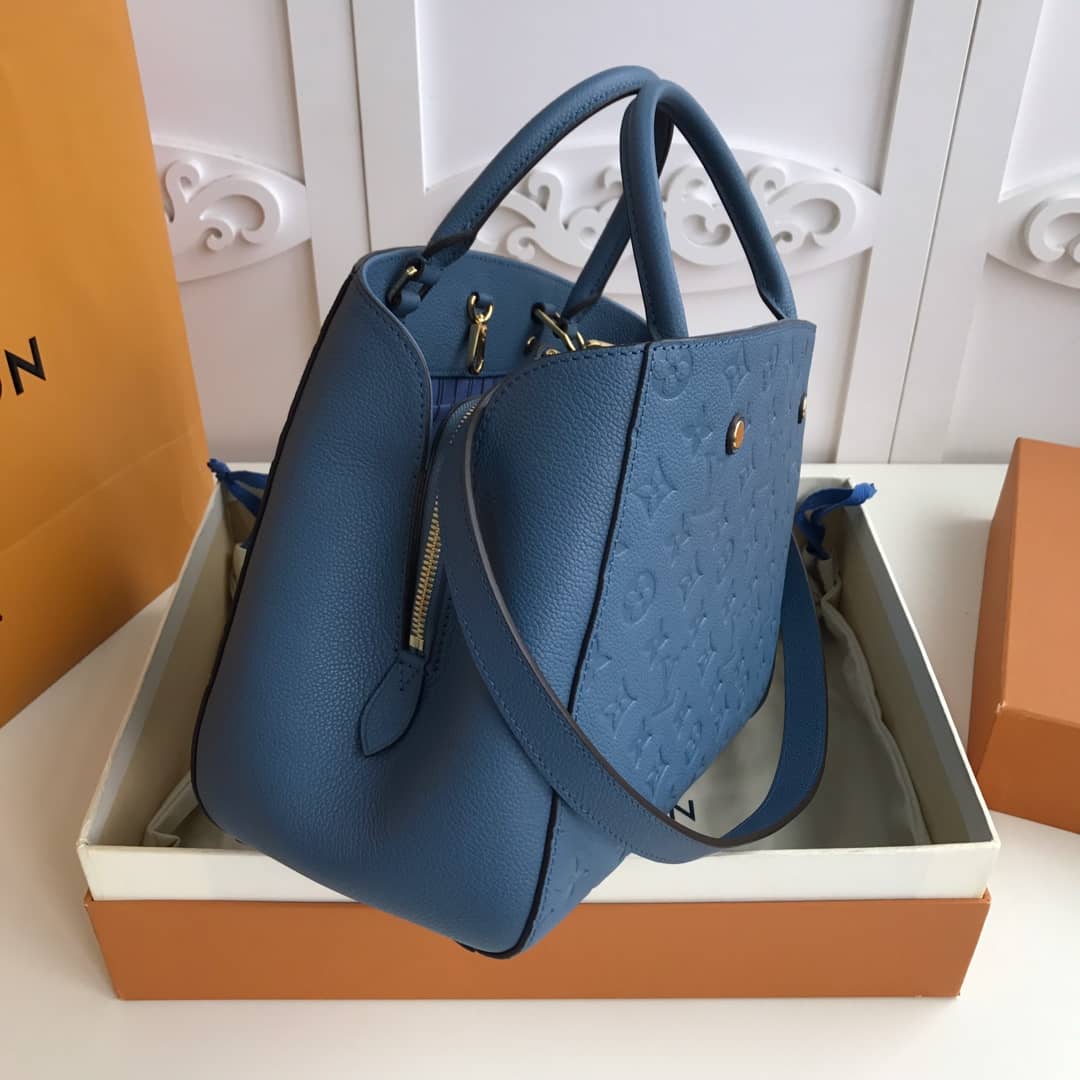 L0vis Vvtt0n Monogram Montaigne MM Shoulder Bag Replica Blue M41048
