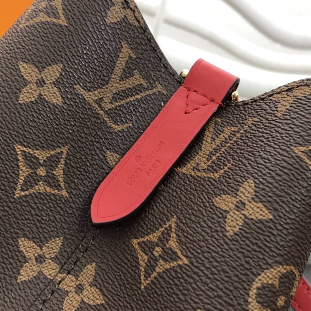 L0vis Vvtt0n Noe Monogram Canvas Replica Bucket Bag Red