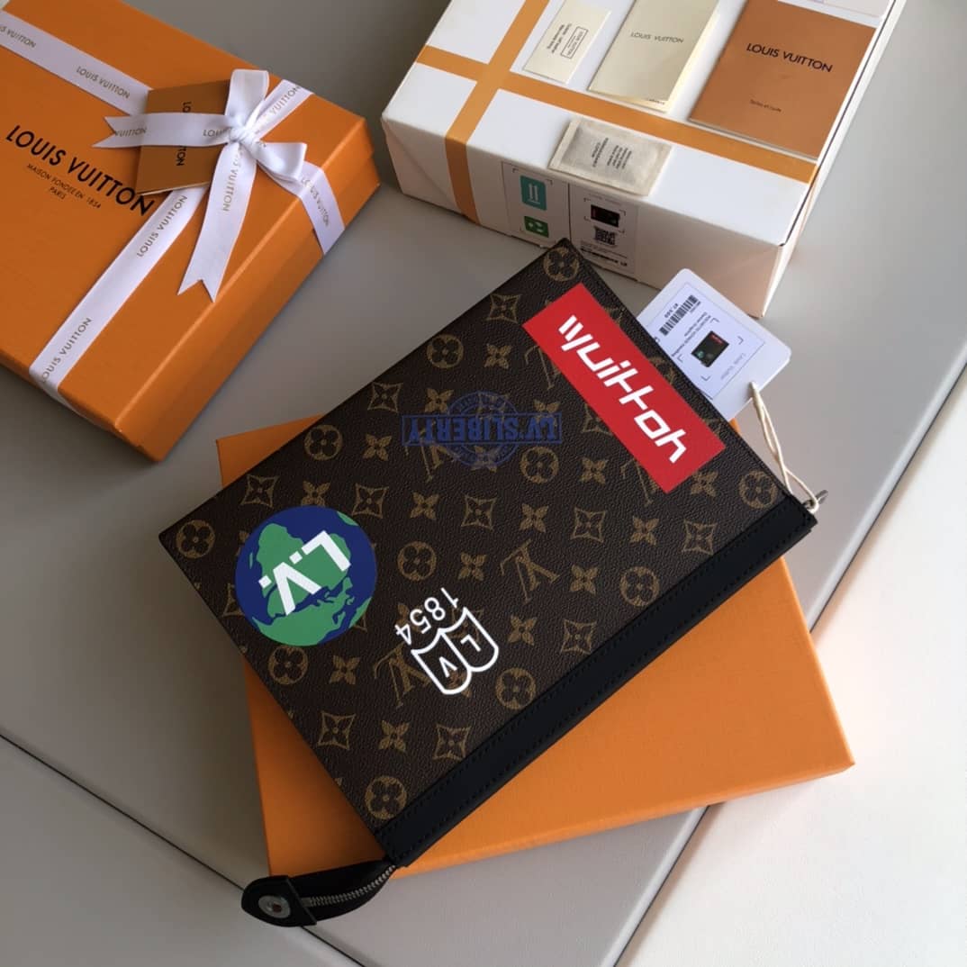 L0vis Vvtt0n Monogram Eclipse Canvas Replica Pochette Voyage MM Brown M61692