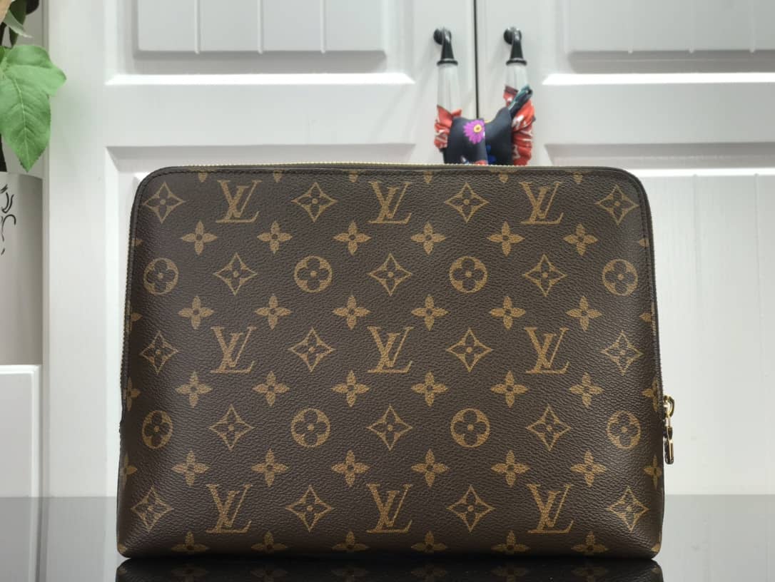 L0vis Vvtt0n Monogram Eclipse Canvas Replica Pouch Brown M60417