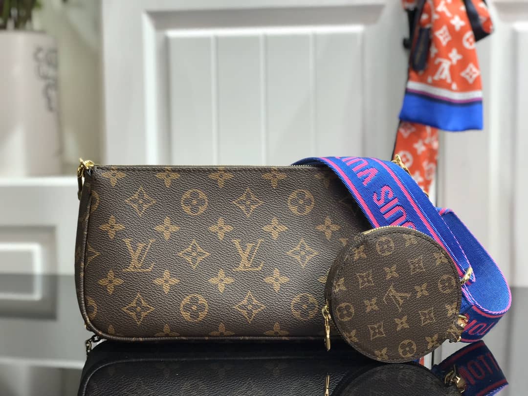 L0vis Vvtt0n Monogram Canvas Multi Pochette Replica Blue M44823