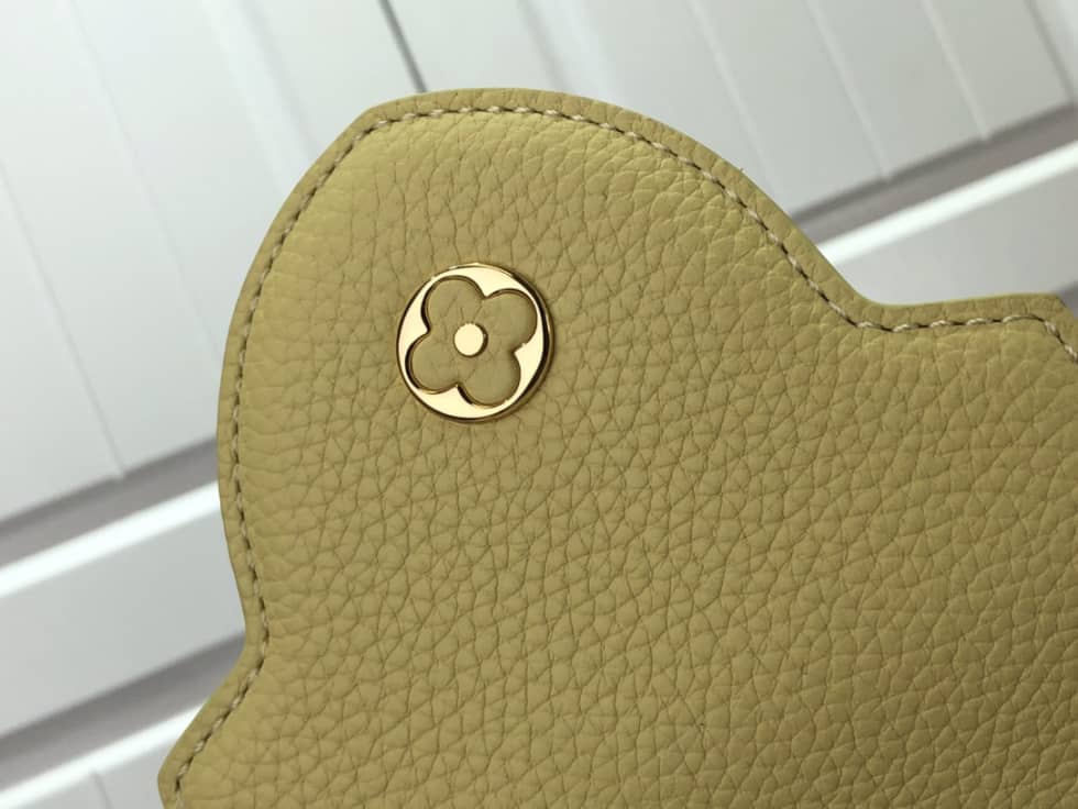 L0vis Vvtt0n Capucines BB Taurillon Leather Bubble Yellow M58694 Replica Shoulder Bag