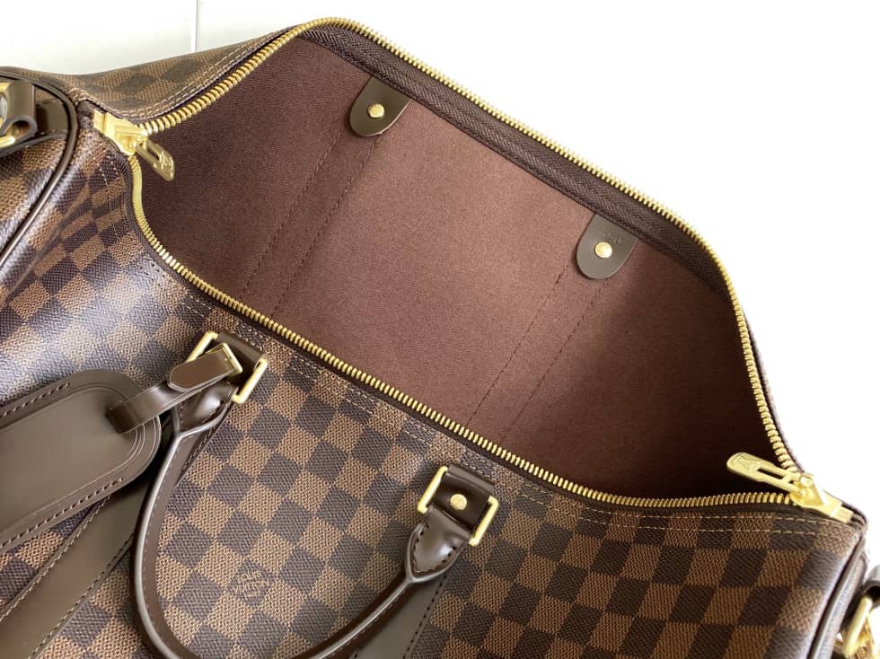 LV Duffle Bag Replica Monogram Keepall Bandouliere 50 Boston Bag Brown M41416