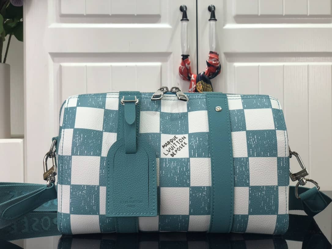 L0vis Vvtt0n City Keepall Damier Turquoise Replica Shoulder Bag N50076