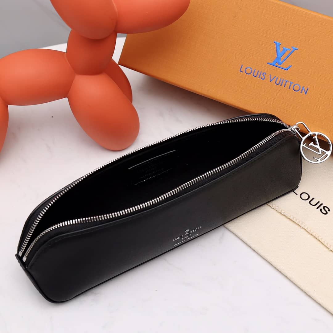 L0vis Vvtt0n Pencil Pouch Elizabeth Monogram Canvas Replica Black GI0009