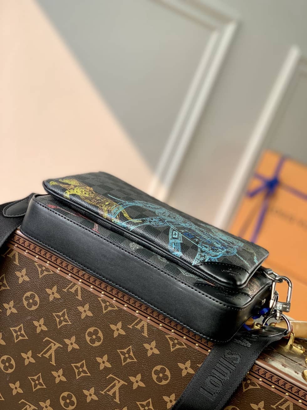 L0vis Vvtt0n Trio Damier Graphite N58040 Replica Messenger Bag